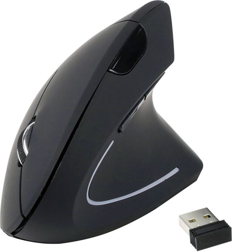 Utstyr 245110 Ergonomisk vertikal trådløs mus - 2,4 GHz (1600 DPI)