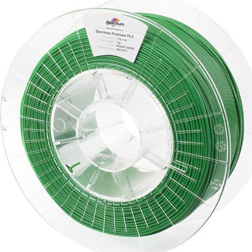 Spectrum Filament PLA Premium for 3D-skriver - 1,75 mm, 1 kg - Forest Green