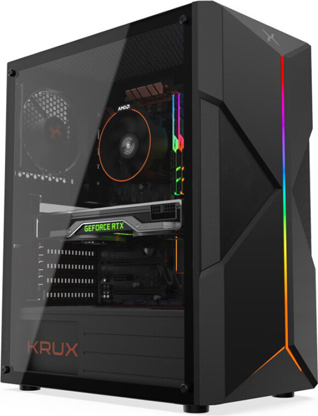 Krux ASTRAL PC-skap (ATX/Micro-ATX/Mini-ITX) - Sort