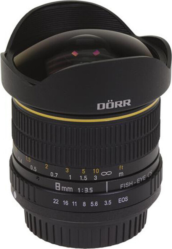 DÃRR Fisheye-objektiv for Canon EOS-kamera - 8 mm - f/3,5