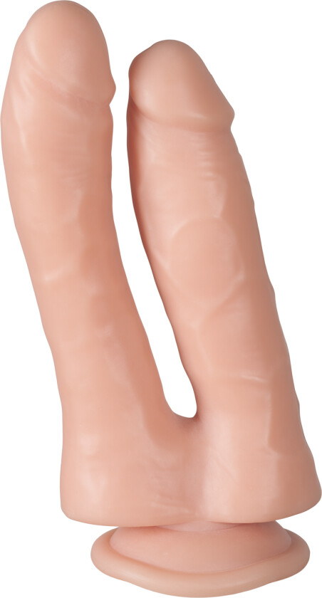 Realistic Dobbeldildo 18 cm - Beige