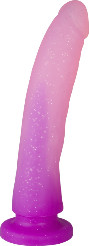 Gradient Glitter Medium Dildo 20 cm   - Lilla