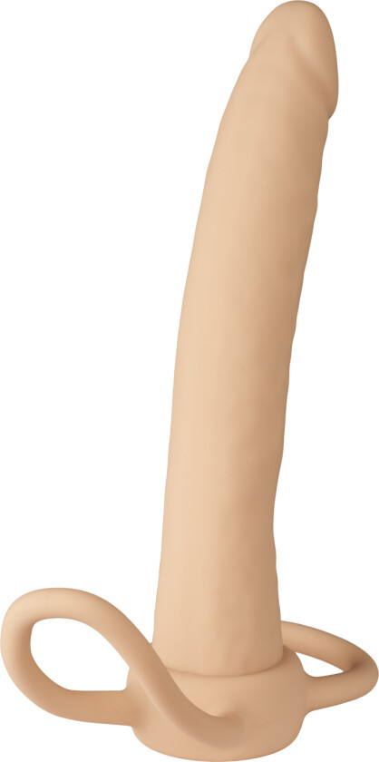 Strap-On Dual Dildo 15,3 cm - Beige