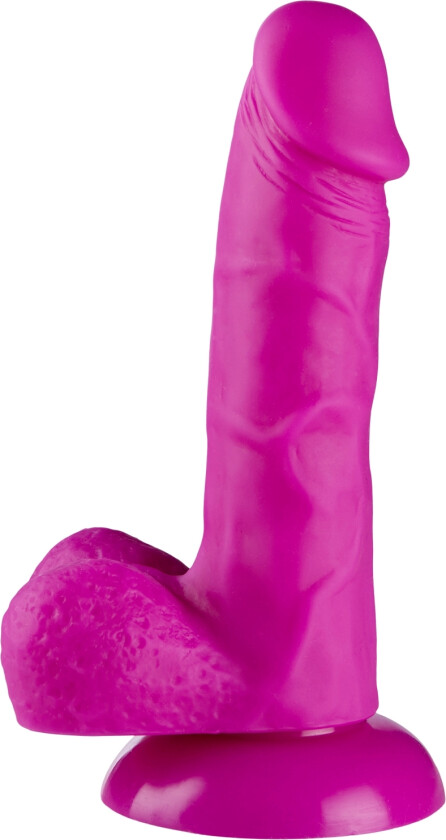 Realistisk Silikon Dildo med Sugekopp Small   - Lilla
