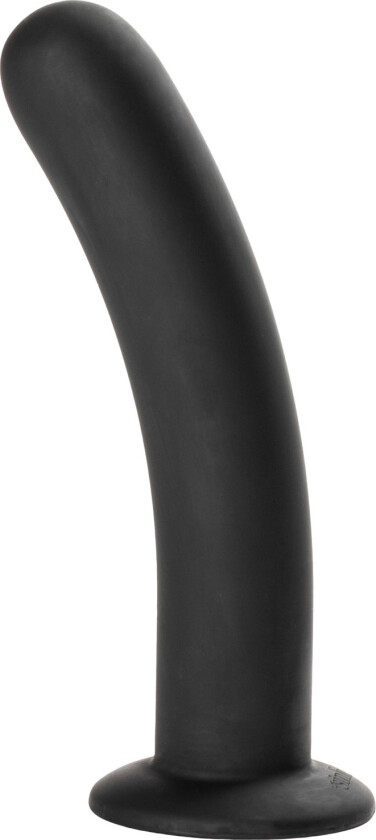 Slender Silikone Sort Dildo Large - Svart