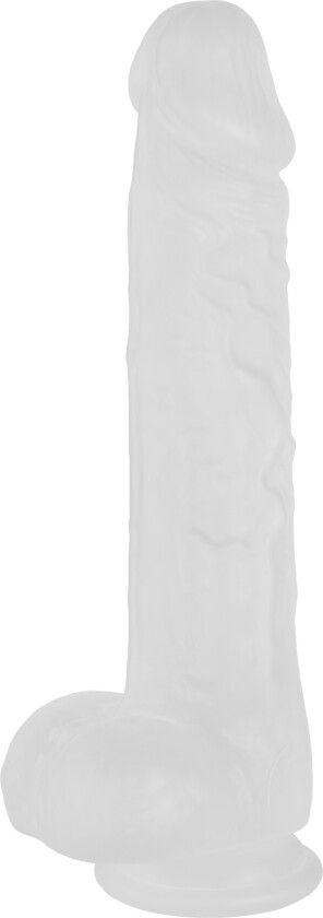 Classic Frosted Realistisk Gjennomsiktig Dildo 24,5 cm - Klar