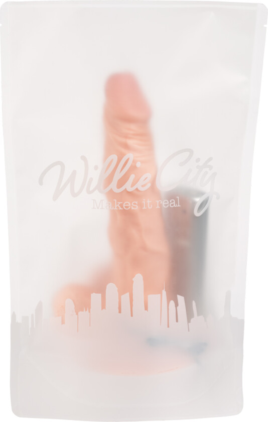 Fjernstyrt Realistisk Dildovibrator 24 cm   - Beige