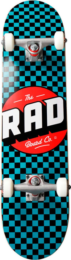 RAD Checkers Progressive Komplett Skateboard 7.25tm - Svart/Teal