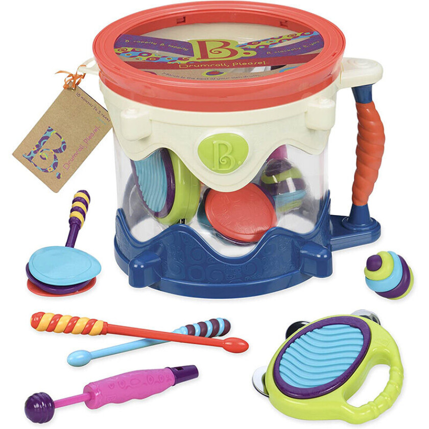 B. Toys Trommesett Med Instrumenter