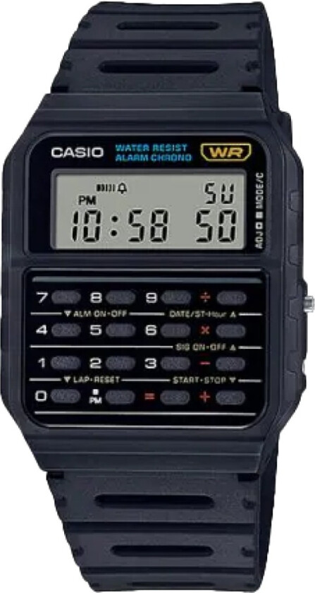 Classic Collection Black Calculator CA-53W-1ER - Digital - Sort - Unisex - Resin - Akryl