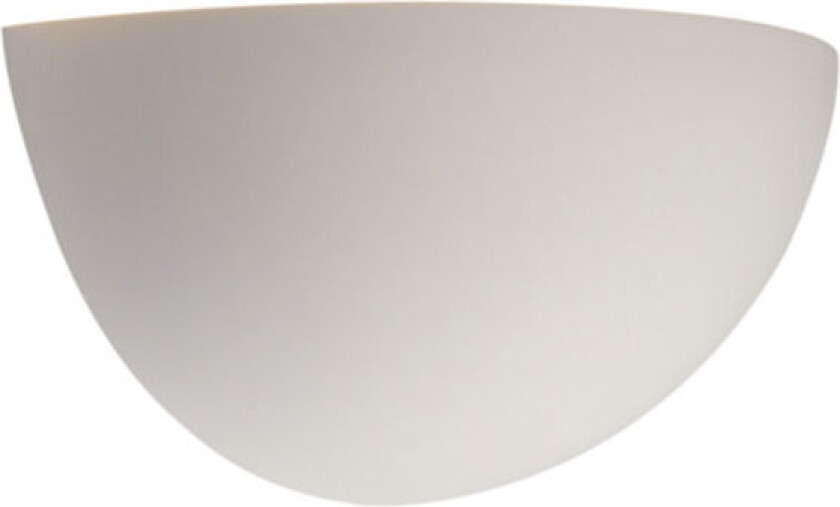 Plastra 101 Vegglampe Halvkule E14 Hvit Gips - 90812