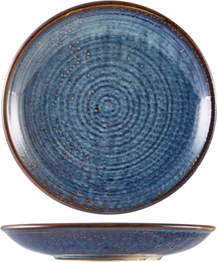 Terra Aqua Blå Dyp Coupe Tallerken 28cm Genware