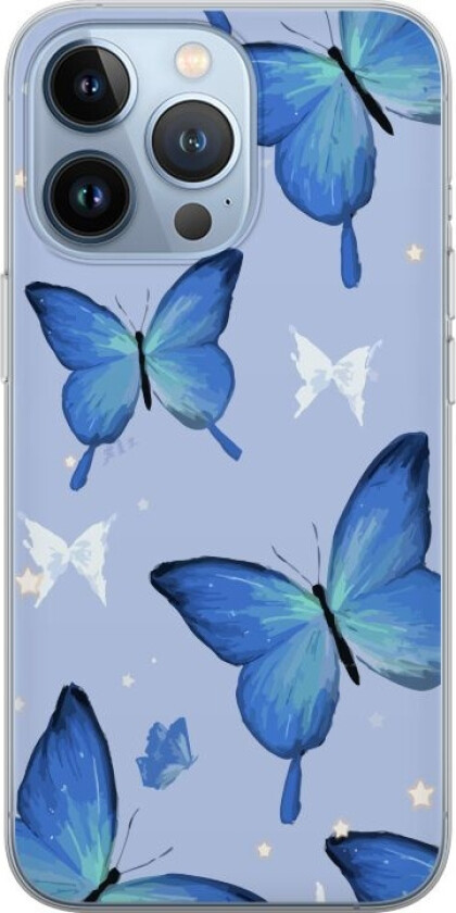 Mobildeksel til Apple iPhone 13 Pro med Blå sommerfugler motiv