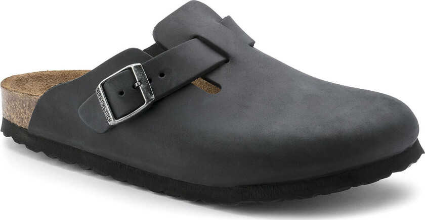 Unisex Boston Oiled Leather Regular Black 47, Black