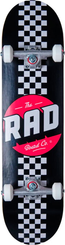 RAD Checker Stripe Komplett Skateboard 7.25tm - Svart