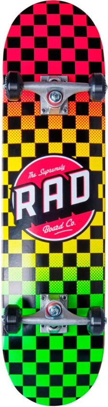 RAD Checkers Progressive Komplett Skateboard 7.5tm - Rasta