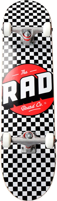 RAD Checkers Progressive Komplett Skateboard 7.75tm - Svart/Hvit