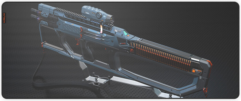Krux Space Gun XXL Gaming Musematte - Svart