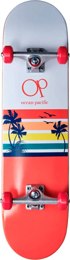 Ocean Pacific Sunset Komplett Skateboard 8tm - Hvit/Rød