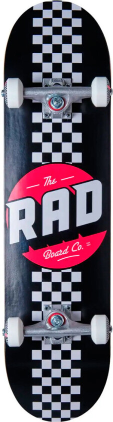 RAD Checker Stripe Komplett Skateboard 8tm - Svart