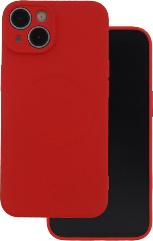 Simple Color Mag-deksel til iPhone 15 Pro Max - 6.7tm - Rød