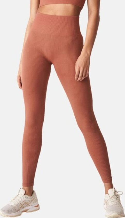 Seamless Rib Tights, Copper Brown, M-L, Lange Tights