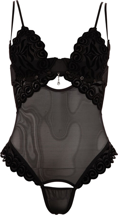 Body med Strass - Svart - L