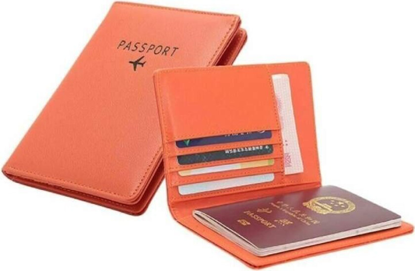 Bilde av Passholder i PU-skinn, Oransje