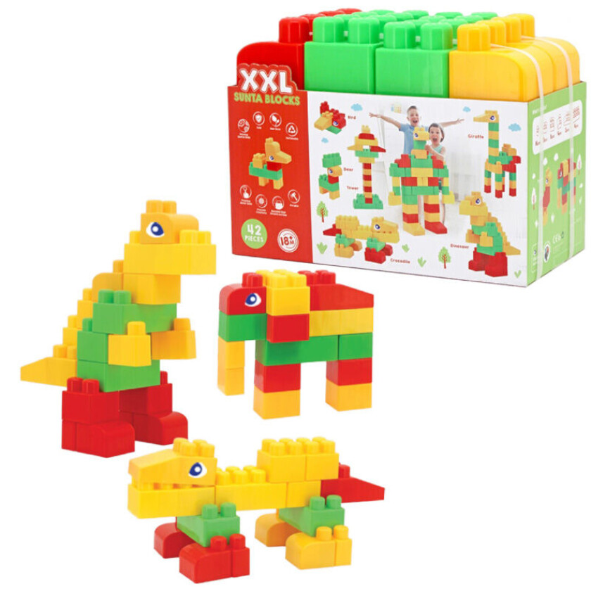 Sunta Byggeklosser Xxl 42 Deler - Dyr