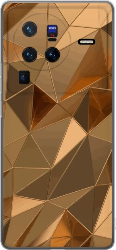Mobildeksel til vivo X80 Pro med 3D Gull motiv