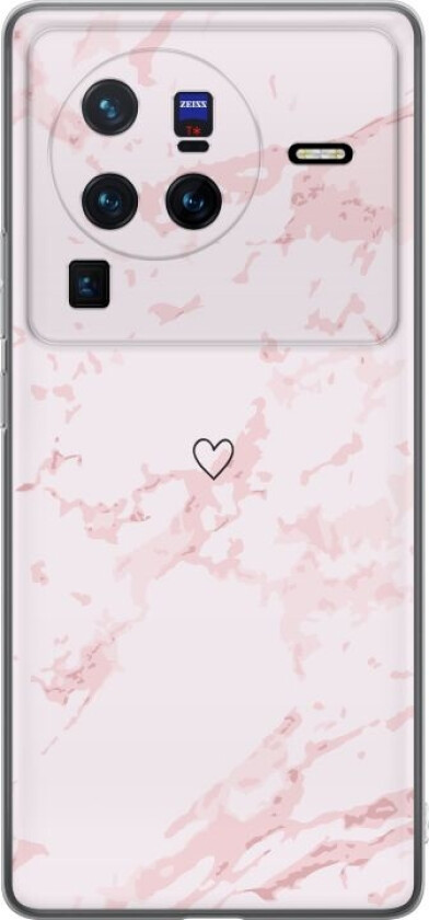 Mobildeksel til vivo X80 Pro med Rosa Hjerte motiv