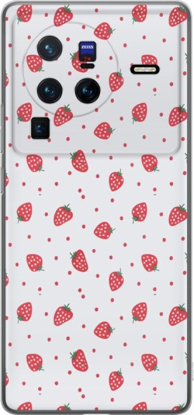 Mobildeksel til vivo X80 Pro med Jordbær motiv