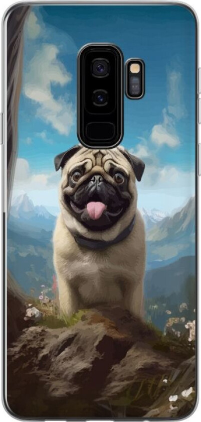 Mobildeksel til Samsung Galaxy S9+ med Glad Hund motiv