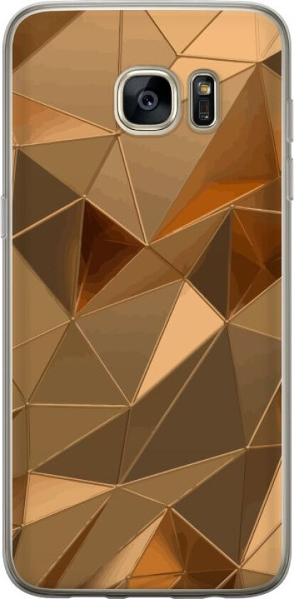 Mobildeksel til Samsung Galaxy S7 edge med 3D Gull motiv