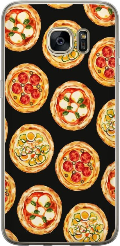 Mobildeksel til Samsung Galaxy S7 edge med Pizza motiv
