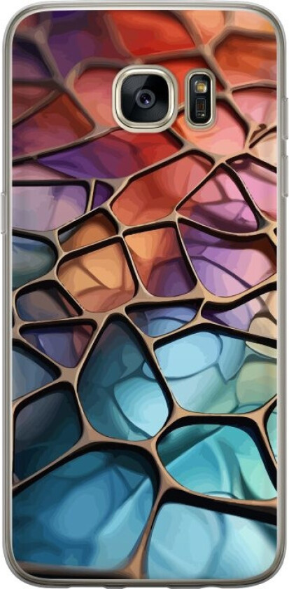 Mobildeksel til Samsung Galaxy S7 edge med Metalliskt mønster motiv