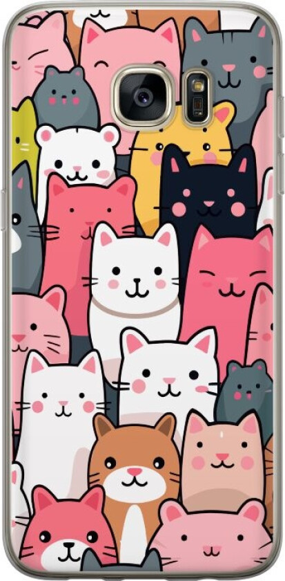 Mobildeksel til Samsung Galaxy S7 edge med Kattmønster motiv