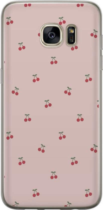 Mobildeksel til Samsung Galaxy S7 edge med Kirsebær motiv
