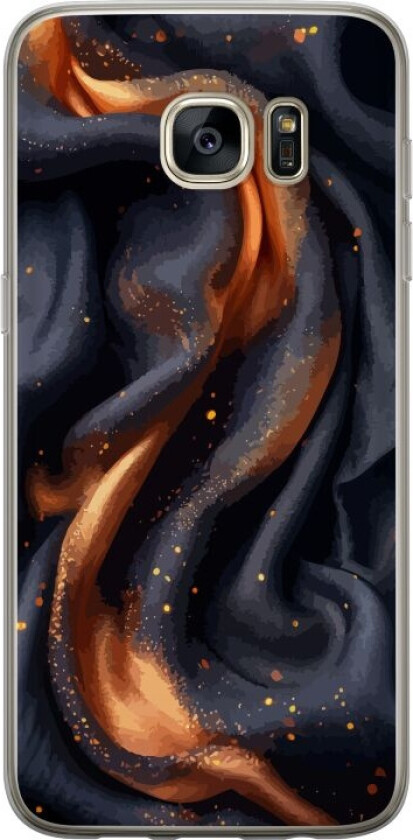 Mobildeksel til Samsung Galaxy S7 edge med Brennende silke motiv