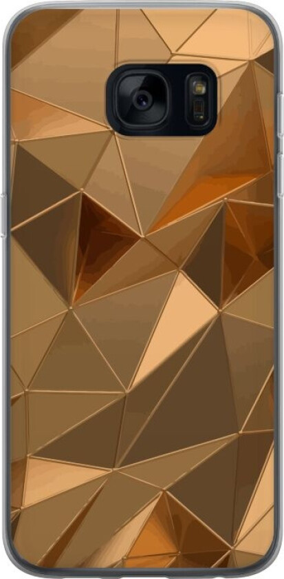 Mobildeksel til Samsung Galaxy S7 med 3D Gull motiv
