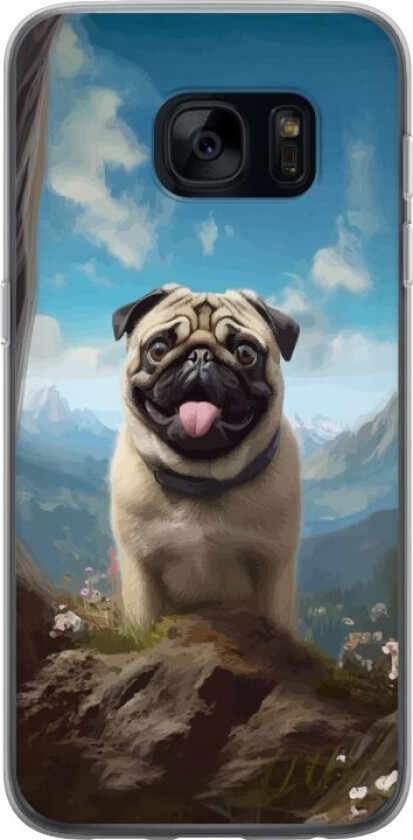 Mobildeksel til Samsung Galaxy S7 med Glad Hund motiv