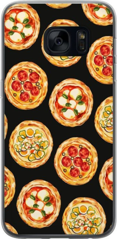 Mobildeksel til Samsung Galaxy S7 med Pizza motiv