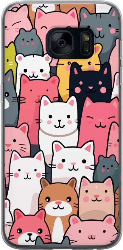 Mobildeksel til Samsung Galaxy S7 med Kattmønster motiv