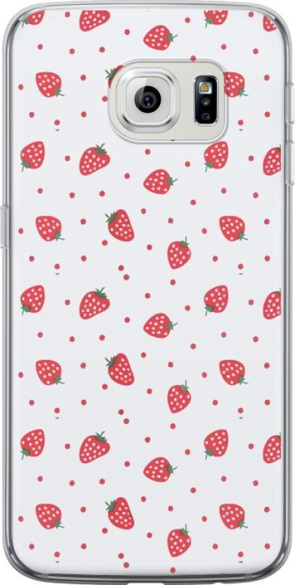 Mobildeksel til Samsung Galaxy S6 edge med Jordbær motiv