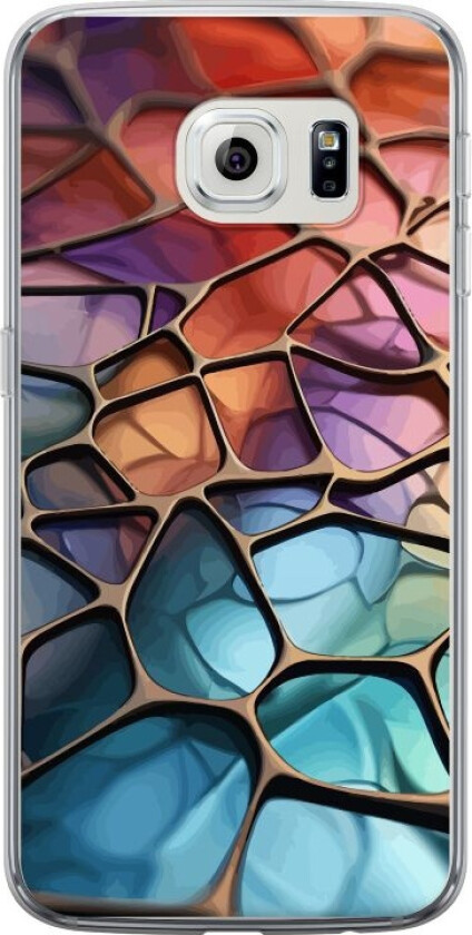 Mobildeksel til Samsung Galaxy S6 edge med Metalliskt mønster motiv