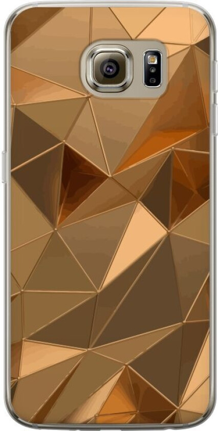Mobildeksel til Samsung Galaxy S6 med 3D Gull motiv