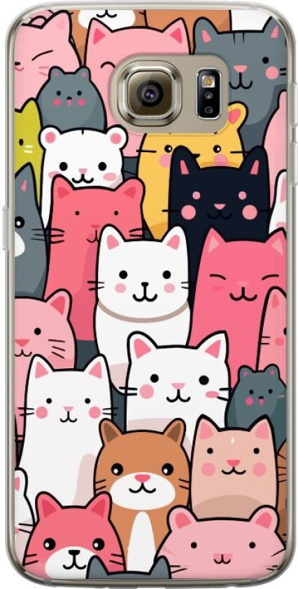 Mobildeksel til Samsung Galaxy S6 med Kattmønster motiv