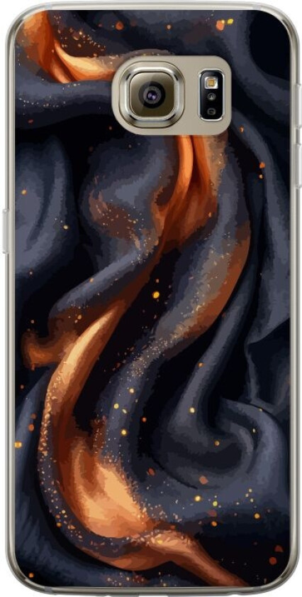Mobildeksel til Samsung Galaxy S6 med Brennende silke motiv