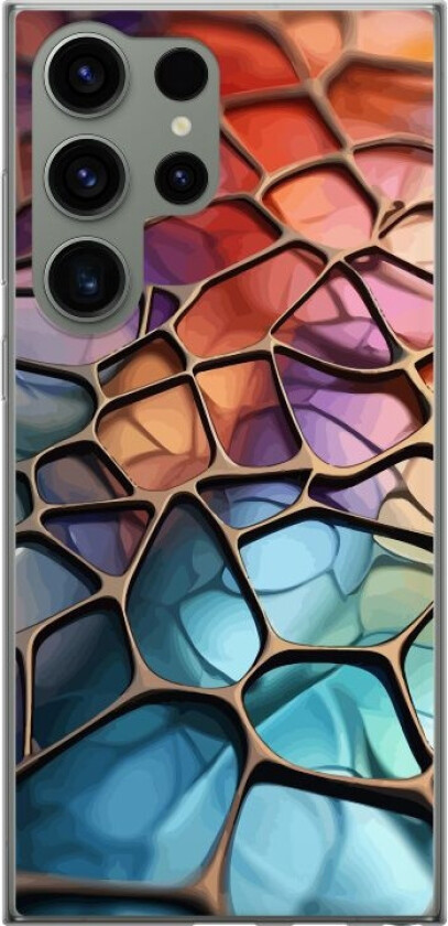 Mobildeksel til Samsung Galaxy S23 Ultra med Metalliskt mønster motiv