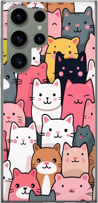 Mobildeksel til Samsung Galaxy S23 Ultra med Kattmønster motiv
